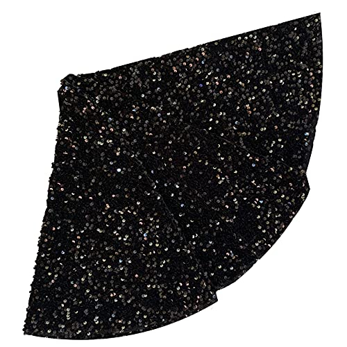 Foto 7 | Falda De Árbol De Navidad Fuhsy Con Lentejuelas De Terciopelo Negro 117 Cm - Venta Internacional.
