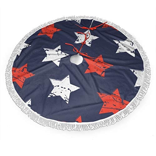 Faldón Para Árbol De Navidad Con Bandera Estadounidense Mount Hour, 76 Cm - Venta Internacional. $607