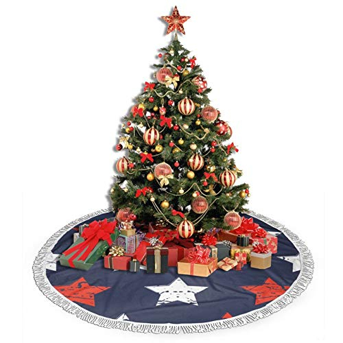 Foto 5 pulgar | Faldón Para Árbol De Navidad Con Bandera Estadounidense Mount Hour, 76 Cm - Venta Internacional.