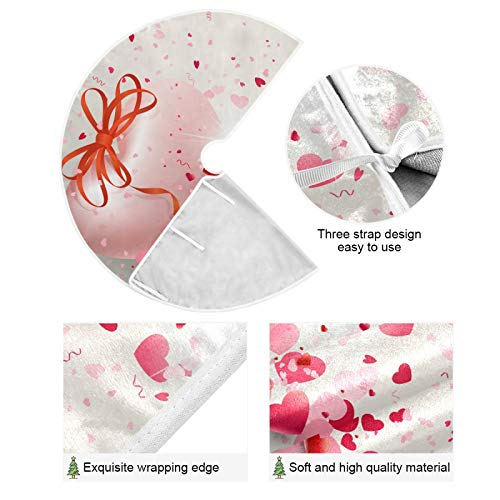 Foto 3 pulgar | Falda Para Árbol De Navidad Qilmy, 35.4 Pulgadas, Gamuza De Poliéster Rosa - Venta Internacional.