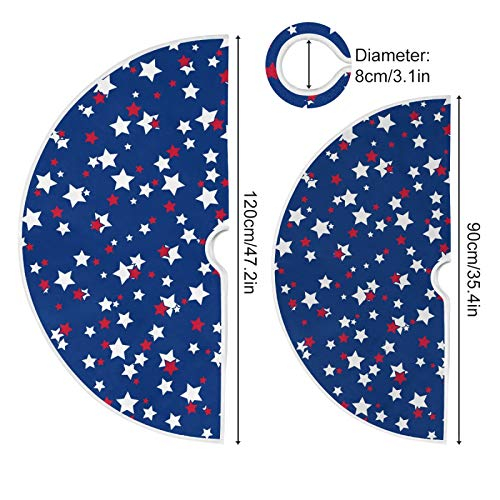 Foto 5 pulgar | Faldón Para Árbol De Navidad, Diseño De Dussdil Usa Patriotic Stars, 90 Cm - Venta Internacional.