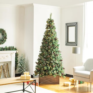 Foto 2 | Falda De Árbol De Navidad Glitzhome De Madera Natural Con Cuello De Árbol De Navidad - Venta Internacional.
