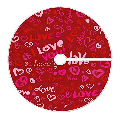 Foto 1 | Falda Para Árbol De Navidad Qilmy Love Heart, Doble Capa, 90 Cm - Venta Internacional.