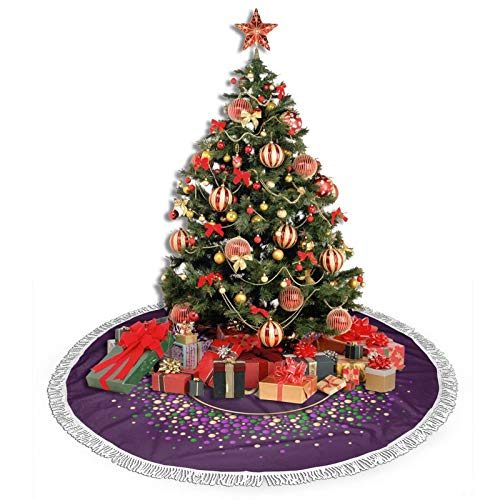 Foto 5 pulgar | Falda Con Forma De Árbol De Navidad Freehotu Para Mardi Gras, Morado Y Dorado, Con Forma De Flor D - Venta Internacion