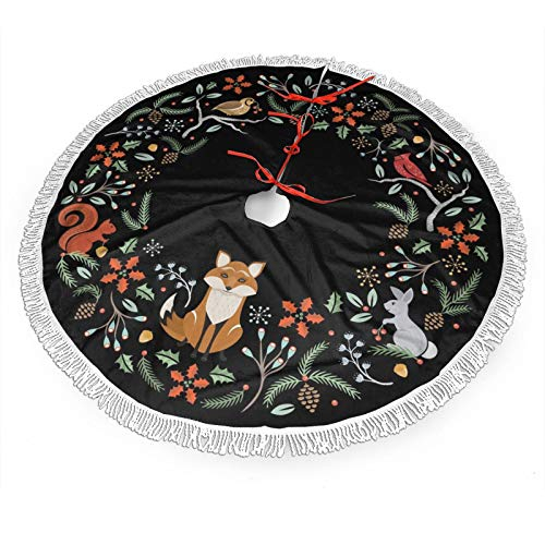 Falda Para Árbol De Navidad, Corona Forestal Con Forma De Zorro, 48 Cm De Diámetro - Venta Internacional.
