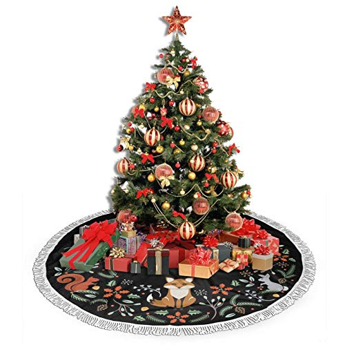 Foto 5 pulgar | Falda Para Árbol De Navidad, Corona Forestal Con Forma De Zorro, 48 Cm De Diámetro - Venta Internacional.