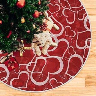Foto 5 | Falda Para Árbol De Navidad Qilmy Love Heart, Doble Capa, 90 Cm - Venta Internacional.