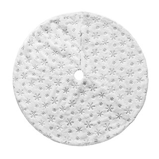 Foto 5 | Falda Con Forma De Árbol De Navidad Dremisland, Piel Sintética Blanca, 122 Cm - Venta Internacional.