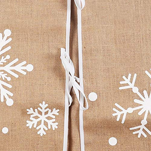 Foto 6 pulgar | Falda Para Árbol De Navidad Joiedomi, 36 Cm, Rústica, De Arpillera Con Copo De Nieve - Venta Internacional.