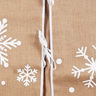 Foto 5 | Falda Para Árbol De Navidad Joiedomi, 36 Cm, Rústica, De Arpillera Con Copo De Nieve - Venta Internacional.
