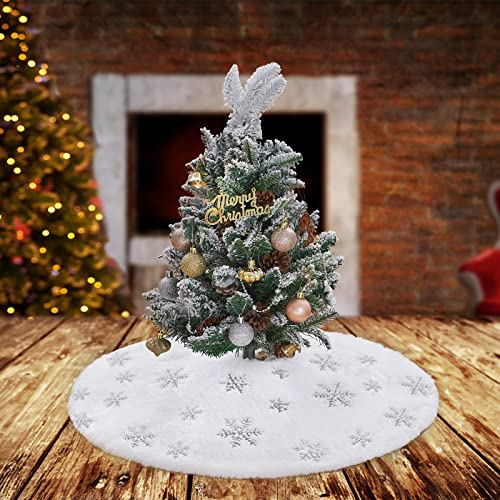 Foto 2 pulgar | Falda B-cool Para Árbol De Navidad, Piel Sintética, Color Blanco, 60 Cm, Con Lentejuelas - Venta Internacional.