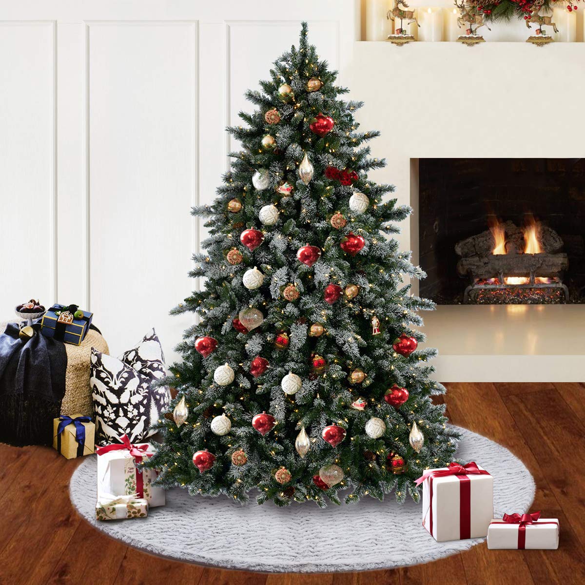 Foto 4 pulgar | Faldón S-deal Para Árbol De Navidad, Piel Sintética, 61 Cm De Diámetro - Venta Internacional.