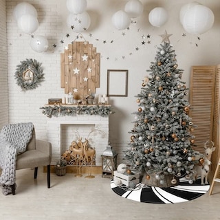 Foto 2 | Falda Para Árbol De Navidad Ajiiusv, Espiral Negra, 91 Cm, Sweet Candy Ca - Venta Internacional.