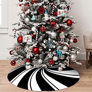 Foto 3 | Falda Para Árbol De Navidad Ajiiusv, Espiral Negra, 91 Cm, Sweet Candy Ca - Venta Internacional.