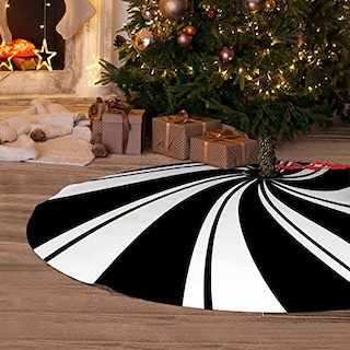 Foto 5 | Falda Para Árbol De Navidad Ajiiusv, Espiral Negra, 91 Cm, Sweet Candy Ca - Venta Internacional.