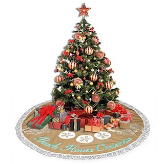 Foto 4 | Falda Para Árbol De Navidad Freehotu Beach Coral Christmas, 36 Cm - Venta Internacional.