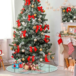 Foto 4 | Falda Qilmy Para Árbol De Navidad, Doble Capa, Poliéster Fino, 90 Cm - Venta Internacional.