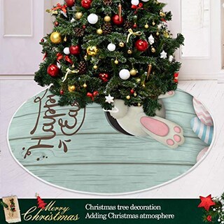 Foto 6 | Falda Qilmy Para Árbol De Navidad, Doble Capa, Poliéster Fino, 90 Cm - Venta Internacional.