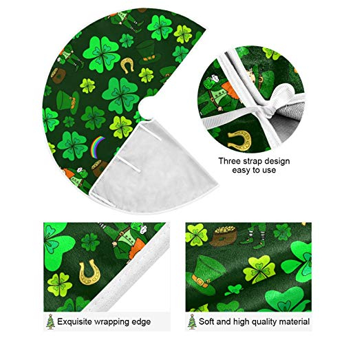 Foto 3 pulgar | Falda Para Árbol De Navidad Con Forma De Trébol Qilmy Para El Día De San Patricio, 90 Cm - Venta Internacional.