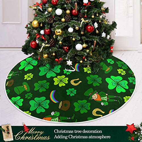 Foto 7 pulgar | Falda Para Árbol De Navidad Con Forma De Trébol Qilmy Para El Día De San Patricio, 90 Cm - Venta Internacional.