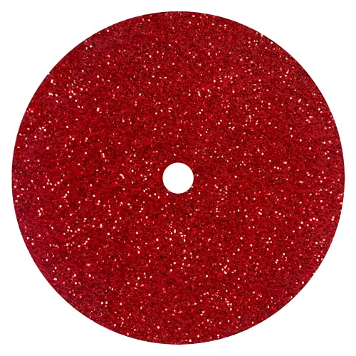Foto 3 pulgar | Falda De Árbol De Navidad Fuhsy De Terciopelo Rojo De 53 Cm De Diámetro - Venta Internacional.