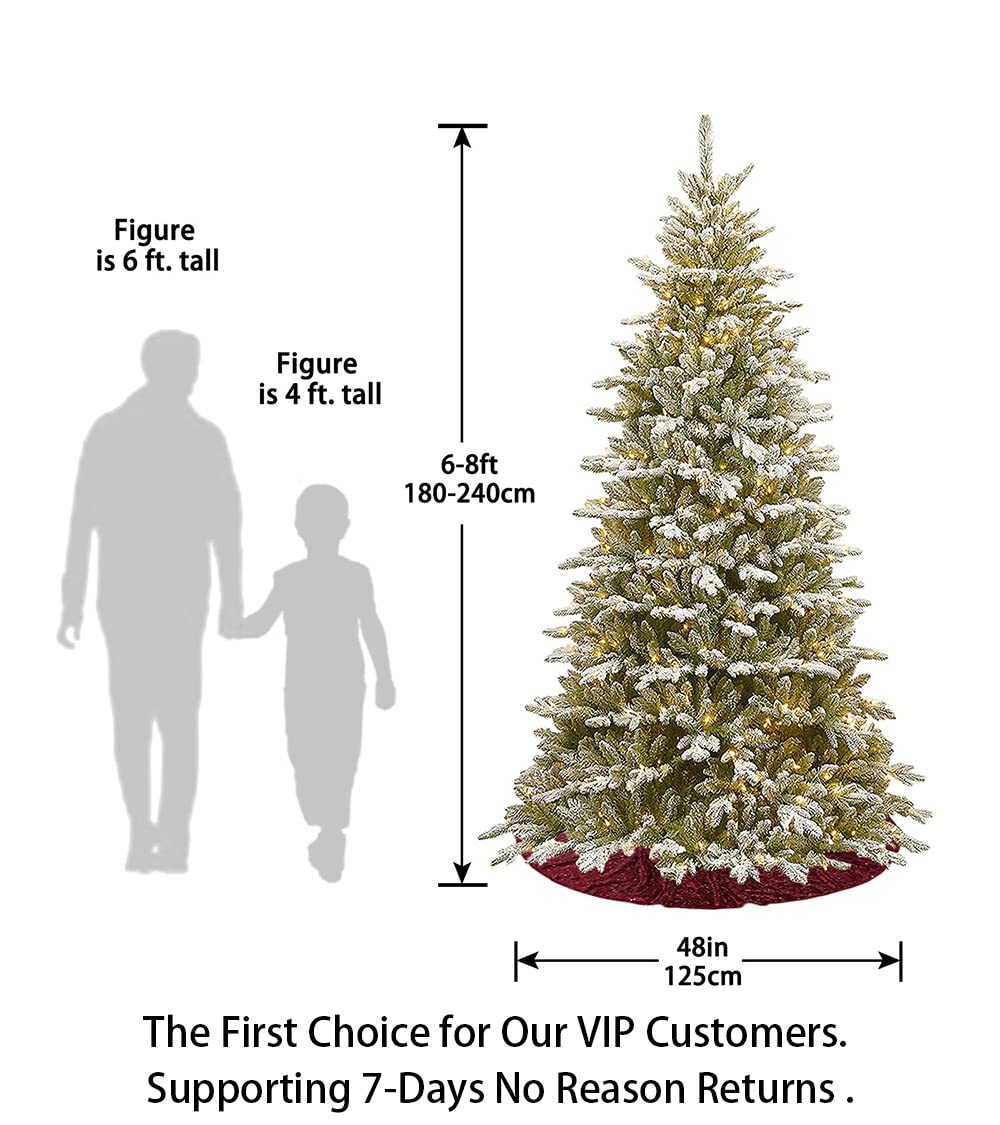 Foto 6 | Falda Para Árbol De Navidad, Lentejuelas Shinybeauty, 122 Cm, Color Burdeos - Venta Internacional.