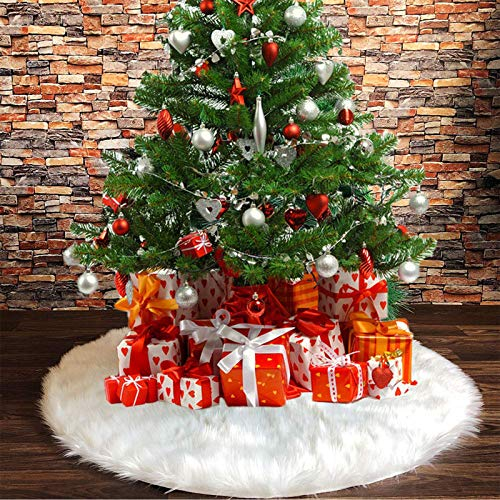 Foto 2 pulgar | Falda Para Árbol De Navidad Deggod, De Felpa Blanca Como La Nieve, 90 Cm De Diámetro - Venta Internacional.