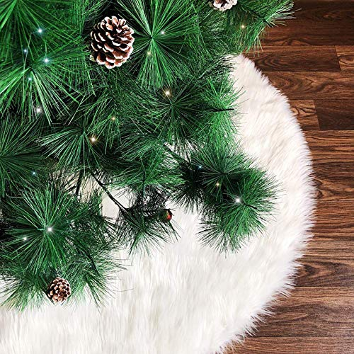Foto 3 pulgar | Falda Para Árbol De Navidad Deggod, De Felpa Blanca Como La Nieve, 90 Cm De Diámetro - Venta Internacional.