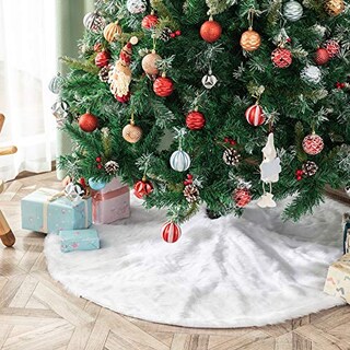 Foto 3 | Falda Para Árbol De Navidad Deggod, De Felpa Blanca Como La Nieve, 90 Cm De Diámetro - Venta Internacional.