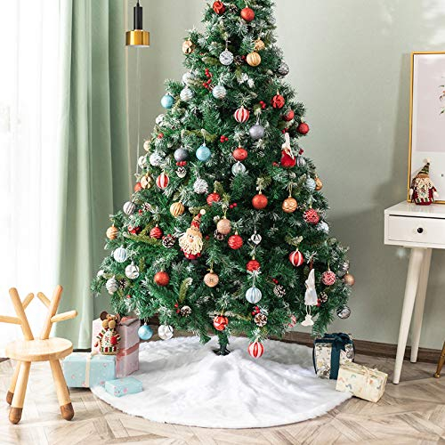 Foto 7 pulgar | Falda Para Árbol De Navidad Deggod, De Felpa Blanca Como La Nieve, 90 Cm De Diámetro - Venta Internacional.