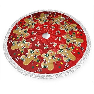 Foto 1 | Falda Para Árbol De Navidad Freehotu Gingerbread Candy Lollipop - Venta Internacional.