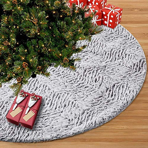 Foto 2 pulgar | Falda Juegoal Luxury Para Árbol De Navidad, Piel Sintética, 120 Cm, Color Blanco - Venta Internacional.