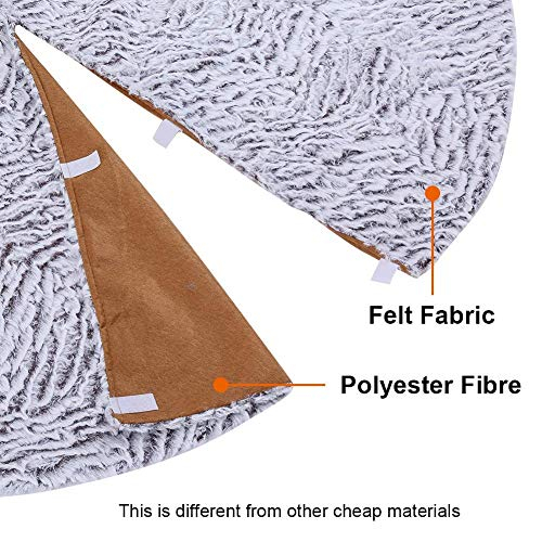 Foto 5 pulgar | Falda Juegoal Luxury Para Árbol De Navidad, Piel Sintética, 120 Cm, Color Blanco - Venta Internacional.