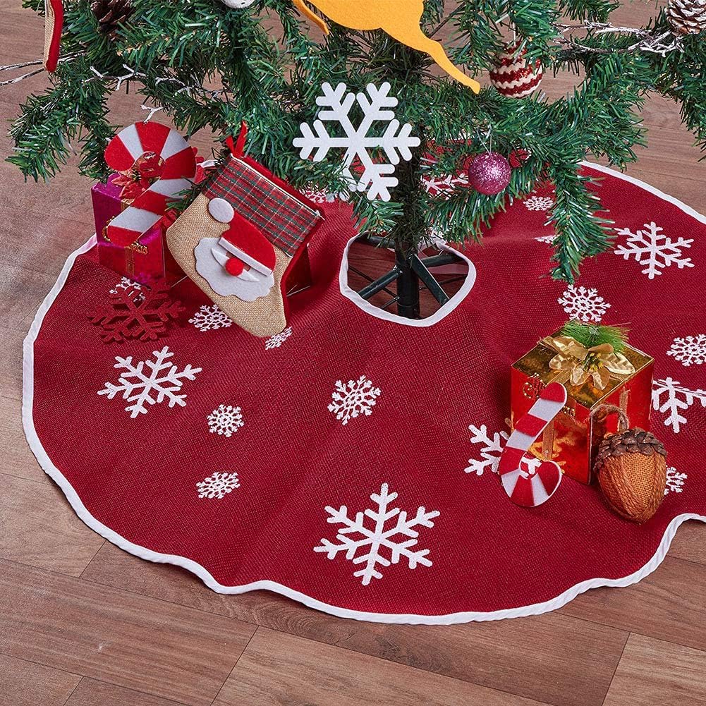 Foto 5 pulgar | Falda De Árbol De Navidad N&t Nieting, 76 Cm, Falda Roja Para Mí - Venta Internacional.