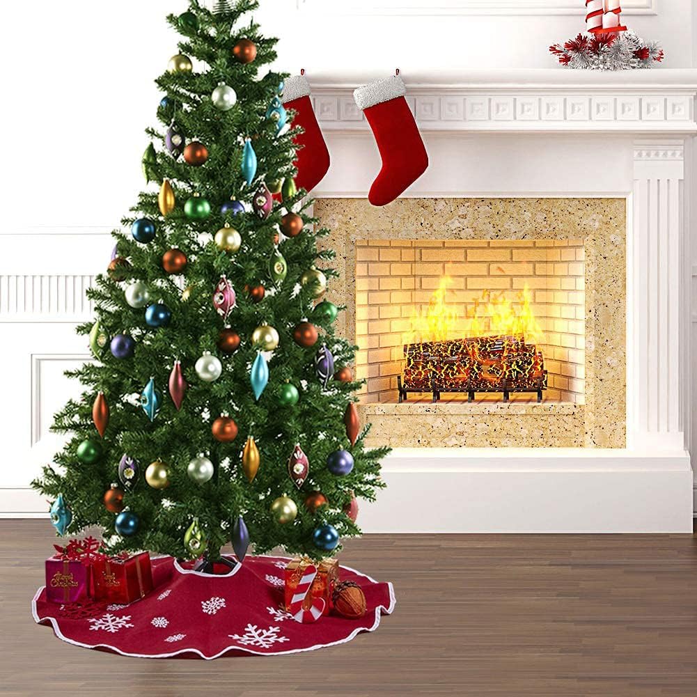 Foto 6 pulgar | Falda De Árbol De Navidad N&t Nieting, 76 Cm, Falda Roja Para Mí - Venta Internacional.