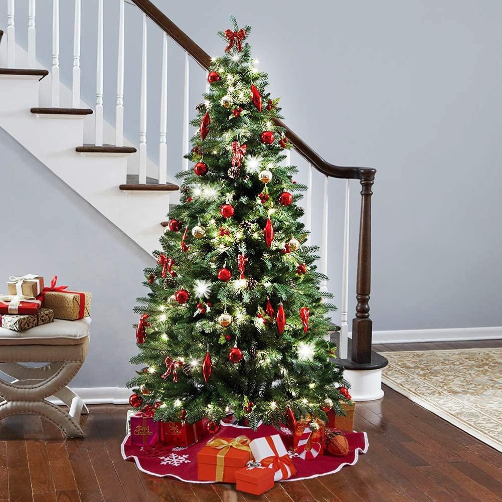 Foto 6 | Falda De Árbol De Navidad N&t Nieting, 76 Cm, Falda Roja Para Mí - Venta Internacional.