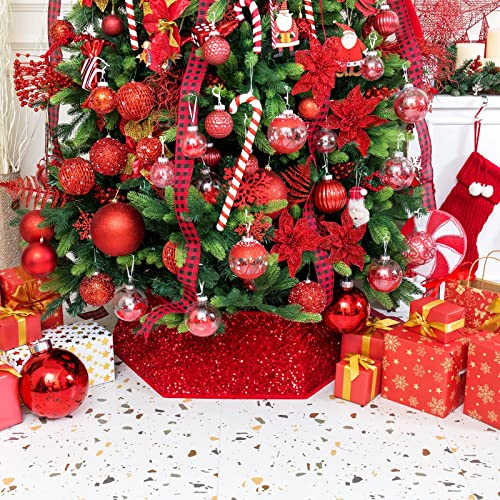 Foto 2 pulgar | Collar Para Árbol De Navidad Con Lentejuelas Xmasexp, 85 Cm, Color Rojo - Venta Internacional.