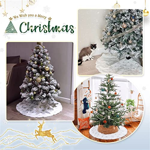 Foto 5 pulgar | Falda B-cool Para Árbol De Navidad, Piel Sintética Blanca Como La Nieve, 91 Cm - Venta Internacional.