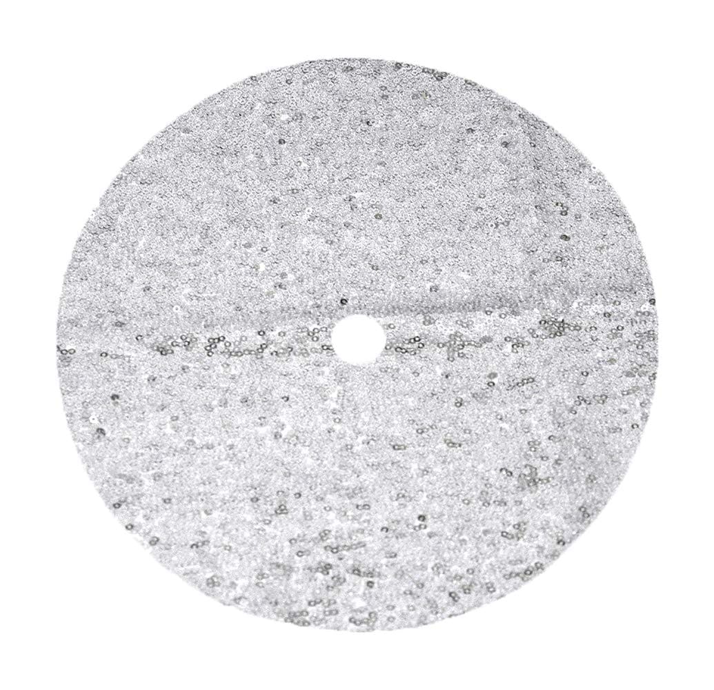 Falda Para Árbol De Navidad Duobao, Lentejuelas Plateadas, 91 Cm De Diámetro - Venta Internacional. $718