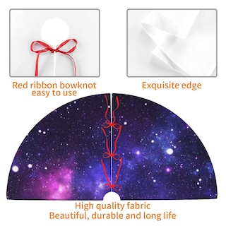 Foto 4 | Alfombrilla Blublu Para Árbol De Navidad, 36 Pulgadas, Con Correas Rojas - Venta Internacional.