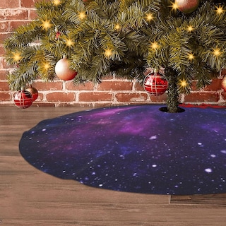 Foto 6 | Alfombrilla Blublu Para Árbol De Navidad, 36 Pulgadas, Con Correas Rojas - Venta Internacional.