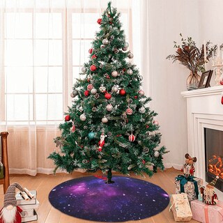 Foto 7 | Alfombrilla Blublu Para Árbol De Navidad, 36 Pulgadas, Con Correas Rojas - Venta Internacional.