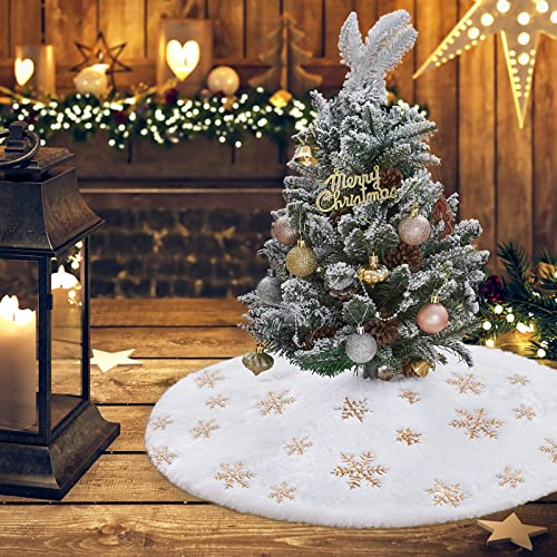 Foto 2 pulgar | Falda B-cool Para Árbol De Navidad, Piel Sintética, Lentejuelas, 60 Cm, Color Blanco - Venta Internacional.