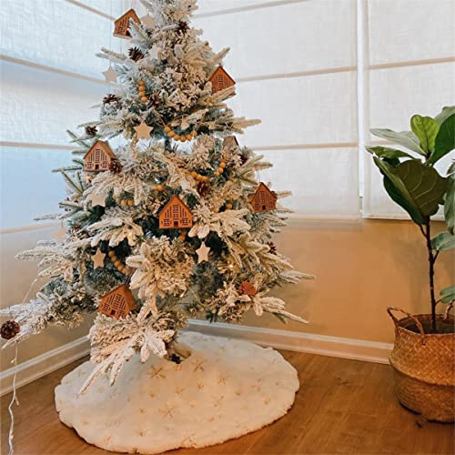 Foto 8 pulgar | Falda B-cool Para Árbol De Navidad, Piel Sintética, Lentejuelas, 60 Cm, Color Blanco - Venta Internacional.