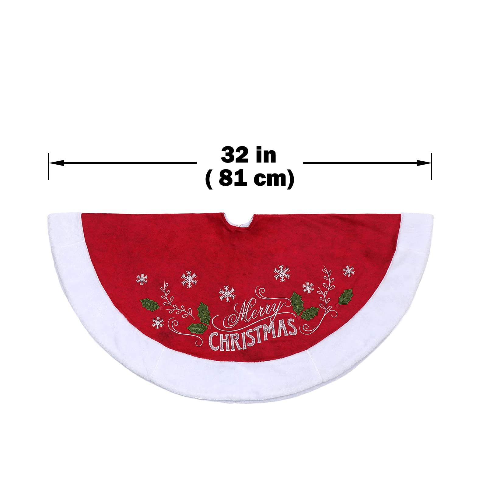 Foto 7 pulgar | Falda De Árbol De Navidad Bordada Xamshor De 80 Cm De Diámetro - Venta Internacional.