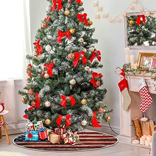 Foto 3 | Faldón De Árbol De Navidad De Dussdil, Bandera Estadounidense Pintada En Estilo Antiguo - Venta Internacional.