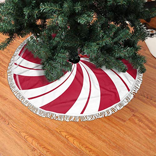 Foto 3 pulgar | Falda Para Árbol De Navidad, Diseño De Caramelo Con Doble Espiral De Azúcar Y Menta - Venta Internacional.