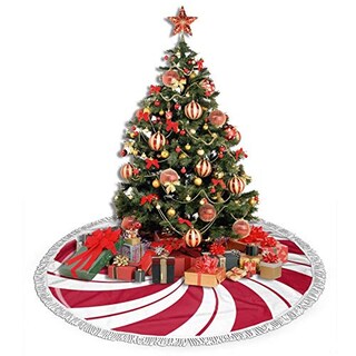 Foto 4 | Falda Para Árbol De Navidad, Diseño De Caramelo Con Doble Espiral De Azúcar Y Menta - Venta Internacional.