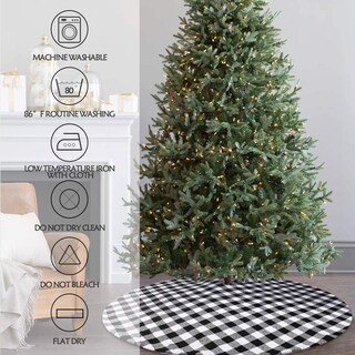 Foto 5 | Falda B-cool Para Árbol De Navidad, Algodón Y Lino, 122 Cm, Color Negro Y Blanco - Venta Internacional.