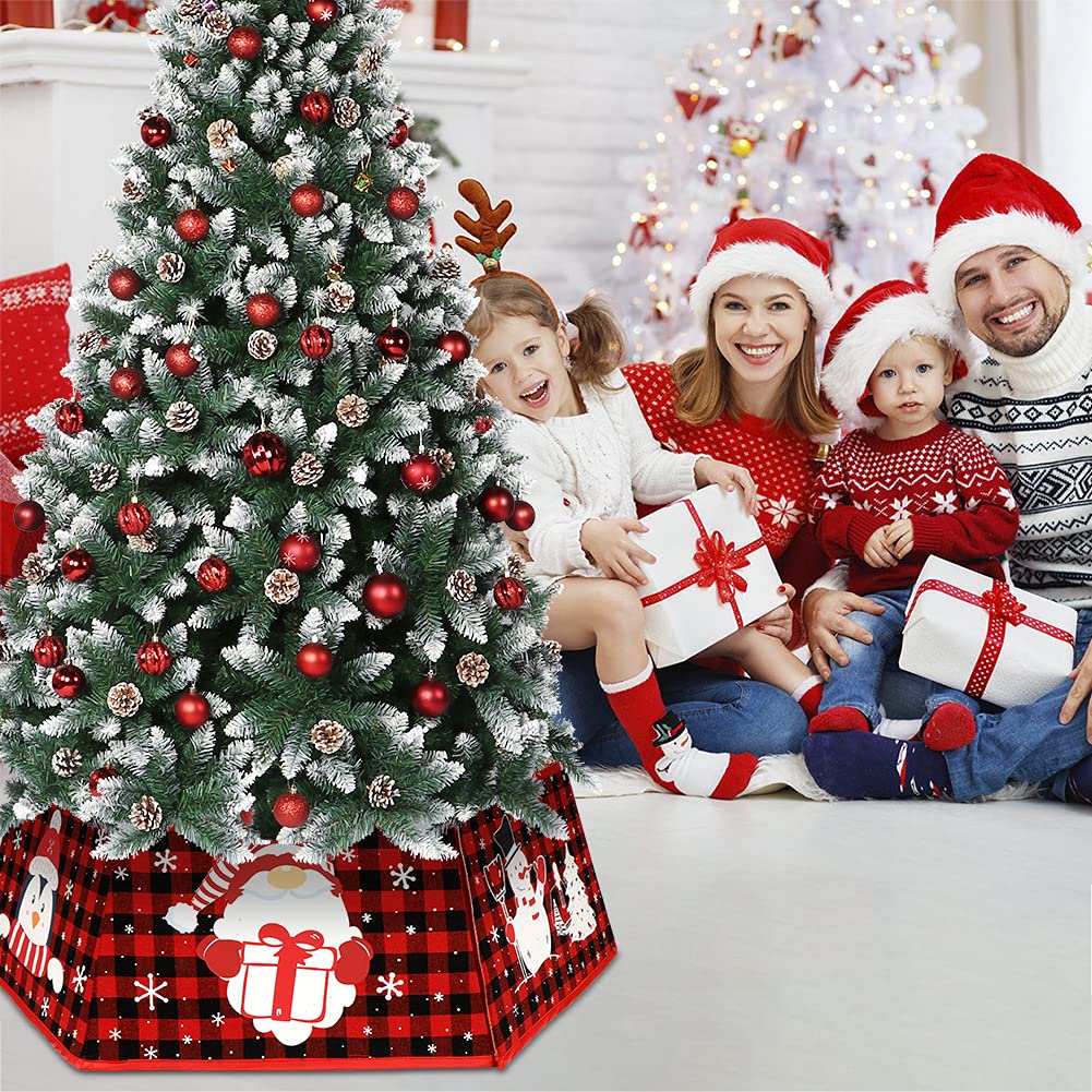 Foto 7 | Collar De Árbol De Navidad Con Diseño Hexagonal A Cuadros De Búfalo Cálido - Venta Internacional.